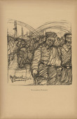 Otto Hamel. Transport of the Wounded (Verwundeteten-Transport) (plate, p. 258) from the periodical Kriegszeit. Künstlerflugblätter, vol. 1, no. 64/65 (March 1916). 1916