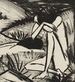 Otto Mueller. Two Girls in the Dunes at Sylt (Zwei Mädchen in den Dünen, Sylt). (1920-24)