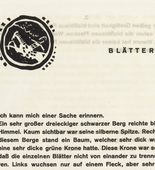 Vasily Kandinsky. Vignette next to "Leaves" (Vignette bei "Blätter") (plate, folio 52) from Klänge (Sounds). (1913)