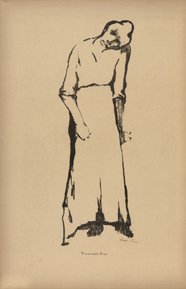 Erich Thum (Elfriede Thum-Lauckner). Mourning Woman (Trauernde Frau) (plate, p. 260) from the periodical Kriegszeit. Künstlerflugblätter, vol. 1, no. 64/65 (End of March 1916). 1916