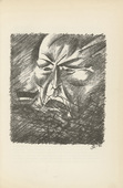 Edwin Scharff. Untitled (Mongol's Head) (plate, [p. 179]) from the periodical  Zeit-Echo. Ein Kriegs-Tagebuch der Künstler, vol. 1, no. 12 (Apr 1915). 1915
