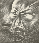 Edwin Scharff. Untitled (Mongol's Head) (plate, [p. 179]) from the periodical  Zeit-Echo. Ein Kriegs-Tagebuch der Künstler, vol. 1, no. 12 (Apr 1915). 1915