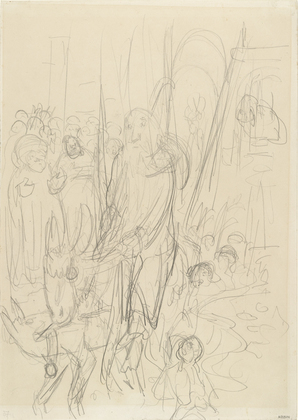Alfred Kubin. Christ's Entry into Jerusalem (Der Einzug in Jerusalem). (1923)