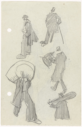 Lyonel Feininger. .a) Five Figures .b) Four Figures. 1906