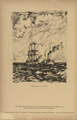 Ulrich Hübner. Bringing in a Prize (Einbringen einer Prise) (in-text plate, p. 262) from the periodical Kriegszeit. Künstlerflugblätter, vol. 1, no. 64/65 (End of March 1916). 1916