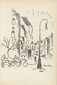 Richard Seewald. Untitled (Street with Flags) (plate, [p. 193]) from the periodical  Zeit-Echo. Ein Kriegs-Tagebuch der Künstler, vol. 1, no. 13 (Apr 1915). 1915