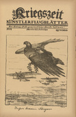 August Gaul. Our Virtuous Aviators (Unsere braven Flieger) (in-text plate, p. 25) from the periodical Kriegszeit. Künstlerflugblätter, vol. 1, no. 7 (7 Oct 1914). 1914