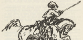René Beeh. Untitled (Cossack on Horse) (tailpiece, p. 204) from the periodical  Zeit-Echo. Ein Kriegs-Tagebuch der Künstler, vol. 1, no. 14 (May 1915). 1915