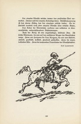 René Beeh. Untitled (Cossack on Horse) (tailpiece, p. 204) from the periodical  Zeit-Echo. Ein Kriegs-Tagebuch der Künstler, vol. 1, no. 14 (May 1915). 1915