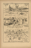 Helmuth Stockmann. Maubeuge: What I Saw (Maubeuge: Was ich sah) (plate, p. 26) from the periodical Kriegszeit. Künstlerflugblätter, vol. 1, no. 7 (7 Oct 1914). 1914