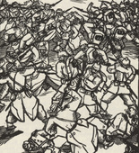 Max Unold. Untitled (Battle Turmoil) (plate, [p. 211]) from the periodical  Zeit-Echo. Ein Kriegs-Tagebuch der Künstler, vol. 1, no. 14 (May 1915). 1915