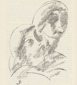 Edwin Scharff. Untitled (Two Women's Heads) (plate, [p. 220]) from the periodical  Zeit-Echo. Ein Kriegs-Tagebuch der Künstler, vol. 1, no. 15 (May 1915). 1915