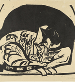 Ernst Ludwig Kirchner. Two Cats (Zwei Katzen). (1936)