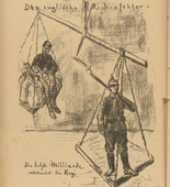 Max Liebermann. The English Miscalculation (Der englische Rechenfehler) (in-text plate, p. 28) from the periodical Kriegszeit. Künstlerflugblätter, vol. 1, no. 7 (7 Oct 1914). 1914