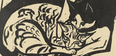 Ernst Ludwig Kirchner. Two Cats (Zwei Katzen). (1936)