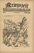 Rudolf Grossmann. Street Battle (Straßenkampf) (in-text plate, p. 29) from the periodical Kriegszeit. Künstlerflugblätter, vol. 1, no. 8 (14 Oct 1914). 1914