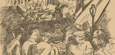 Rudolf Grossmann. Street Battle (Straßenkampf) (in-text plate, p. 29) from the periodical Kriegszeit. Künstlerflugblätter, vol. 1, no. 8 (14 Oct 1914). 1914