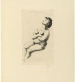Robert Genin. Seated Nude. unknown