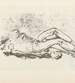 Willi Geiger. Untitled (Fallen Warrior) (plate, [p. 227]) from the periodical  Zeit-Echo. Ein Kriegs-Tagebuch der Künstler, vol. 1, no. 15 (May 1915). 1915
