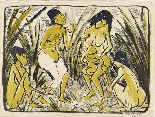 Otto Mueller. Discovery of Moses (Auffindung des Moses). (c. 1920)