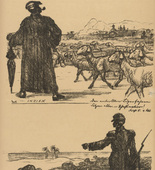 August Gaul. French Africa (Französ. Afrika) (plate 2, p. 30) from the periodical Kriegszeit. Künstlerflugblätter, vol. 1, no. 8 (14 Oct 1914). 1914