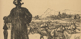 August Gaul. French Africa (Französ. Afrika) (plate 2, p. 30) from the periodical Kriegszeit. Künstlerflugblätter, vol. 1, no. 8 (14 Oct 1914). 1914