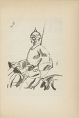 Edwin Scharff. Cavalryman (Schwerer Reiter) (plate, [p. 233]) from the periodical  Zeit-Echo. Ein Kriegs-Tagebuch der Künstler, vol. 1, no. 16 (June 1915). 1915