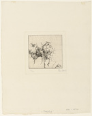 Jakob Steinhardt. Head with Landscape (Kopf mit Landschaft). 1913