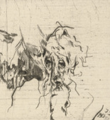 Jakob Steinhardt. Head with Landscape (Kopf mit Landschaft). 1913