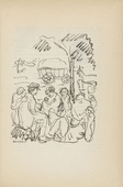 Wilhelm Oesterle. Untitled (Refugees) (plate, [p. 241]) from the periodical  Zeit-Echo. Ein Kriegs-Tagebuch der Künstler, vol. 1, no. 16 (June 1915). 1915