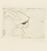 Emil Nolde. Profile of a Girl (Mädchenprofil). (1911)