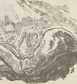 Willi Geiger. Untitled (Wounded Men) (plate, [p. 250]) from the periodical  Zeit-Echo. Ein Kriegs-Tagebuch der Künstler, vol. 1, no. 17 (June 1915). 1915