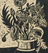Josef Scharl. Sunflowers in a Tall Vase (Sonnenblumen in hoher Vase). 1935