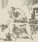 Alfred Heinrich Pellegrini. Untitled (Mourning Woman with Child) (plate 66, [p. 255]) from the periodical  Zeit-Echo. Ein Kriegs-Tagebuch der Künstler vol. 1, no. 17 (June 1915). 1915