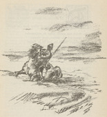 Werner Paul Schmidt. Untitled (Cavalryman Near the River) (plate, [p. 265]) from the periodical  Zeit-Echo. Ein Kriegs-Tagebuch der Künstler, vol. 1, no. 18 (July 1915). 1915