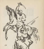 Franz Reinhardt. Untitled (Battle Rider Against Man) (plate, [p. 271]) from the periodical  Zeit-Echo. Ein Kriegs-Tagebuch der Künstler, vol. 1, no. 18 (July 1915). 1915
