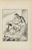 Edwin Scharff. Untitled (Warrior Resting) (plate, [p. 13]) from the periodical  Zeit-Echo. Ein Kriegs-Tagebuch der Künstler, vol. 1, no. 2 (Sept 1914). 1914