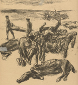 Max Liebermann. Samaritan (Samariter) (plate, p. 39) from the periodical Kriegszeit. Künstlerflugblätter, vol. 1, no. 10 (28 Oct 1914). 1914