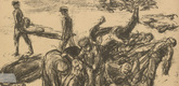 Max Liebermann. Samaritan (Samariter) (plate, p. 39) from the periodical Kriegszeit. Künstlerflugblätter, vol. 1, no. 10 (28 Oct 1914). 1914