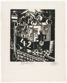 Otto Dix. Streetcar (Elektrische) from the portfolio Nine Woodcuts (Neun Holzschnitte). (1920, dated 1921, published 1922)
