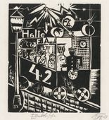 Otto Dix. Streetcar (Elektrische) from the portfolio Nine Woodcuts (Neun Holzschnitte). (1920, dated 1921, published 1922)