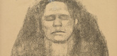 Käthe Kollwitz. Fear (Das Bangen) (in-text plate, p. 40) from the periodical Kriegszeit. Künstlerflugblätter, vol. 1, no. 10 (28 Oct 1914). 1914