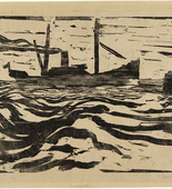 Emil Nolde. Fishing Steamer (Fischdampfer). 1910