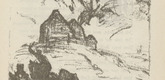 Julius W. Schülein. Untitled (Burning Village) (plate, [p. 281]) from the periodical  Zeit-Echo. Ein Kriegs-Tagebuch der Künstler, vol. 1, no. 19 (July 1915). 1915