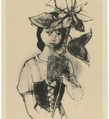 Karl Hofer. Girl with Flower (Mädchen mit Christblume). 1946/1947