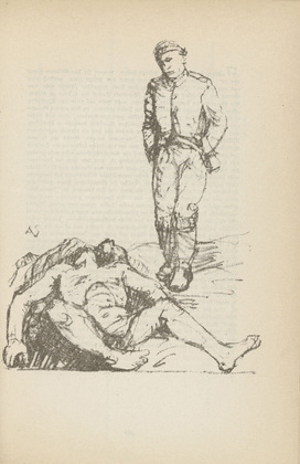 Adolf Ferdinand Schinnerer. Untitled (Fallen Comrade) (plate, [p. 293]) from the periodical  Zeit-Echo. Ein Kriegs-Tagebuch der Künstler, vol. 1, no. 19 (July 1915). 1915