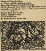 Ernst Barlach. The Mole (Der Maulwurf) (in-text plate, page 73) from Der Findling (The Foundling). 1922 (executed 1921)