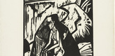 Erich Heckel. Woman Kneeling Near a Rock (Kniende am Stein) from the portfolio Eleven Woodcuts, 1912-1919 (Elf Holzschnitte, 1912-1919). 1913 (published 1921)