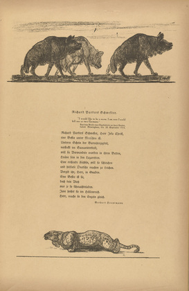 August Gaul. Tailpiece (p. 43) from the periodical Kriegszeit. Künstlerflugblätter, vol. 1, no. 11 (4 Nov 1914). 1914
