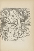 Oskar Kokoschka. Untitled (Man Lying in the Lap of Woman) (plate, [p. 299]) from the periodical  Zeit-Echo. Ein Kriegs-Tagebuch der Künstler, vol. 1, no. 20 (Aug 1915). 1915